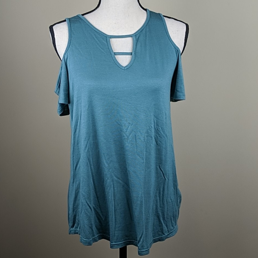 BOGO cute cold shoulder flowy top